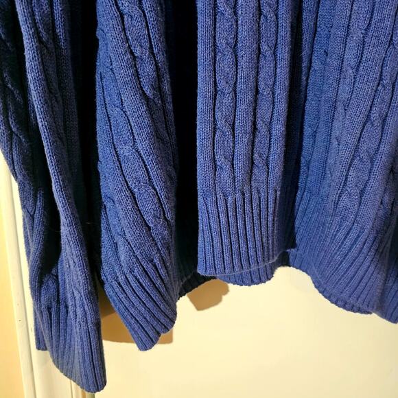 Saddlebred Cable Knit Crew Neck Sweater Sz XL Preppy Capsule Classic Cotton - Picture 4 of 7